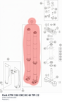 Diagram preview: Fork KTM 150 EXC/XC-W TPI 22 (0797C162V401000)