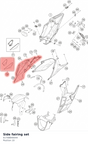 Diagram preview: Side fairing set (61708B40044)