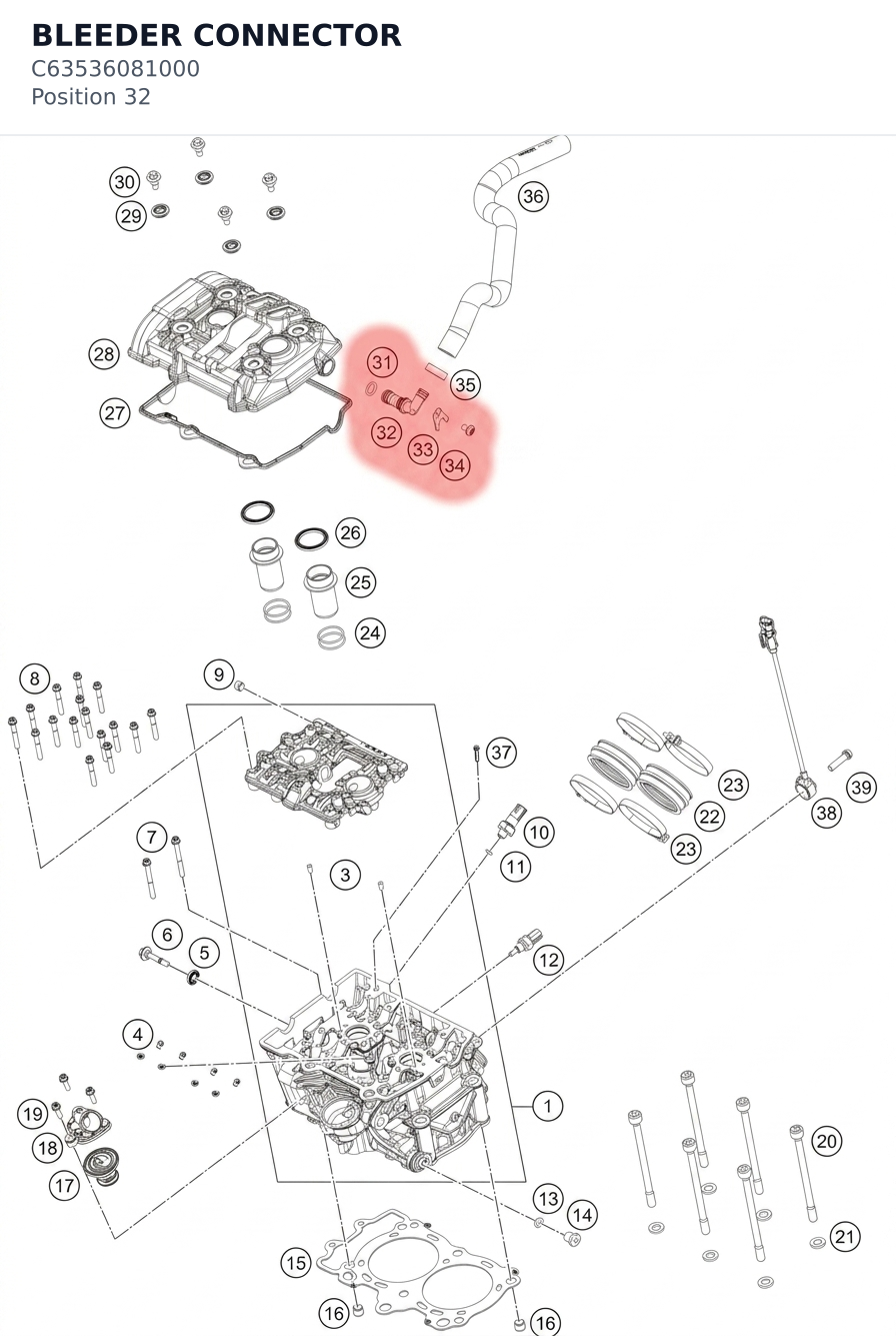 Diagram preview: BLEEDER CONNECTOR (C63536081000)