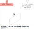 Diagram preview: DISPLAC. STICKER SET 300 EXC HARDEND. (A49008078012)