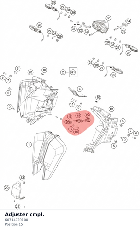 Diagram preview: Adjuster cmpl. (60714020100)
