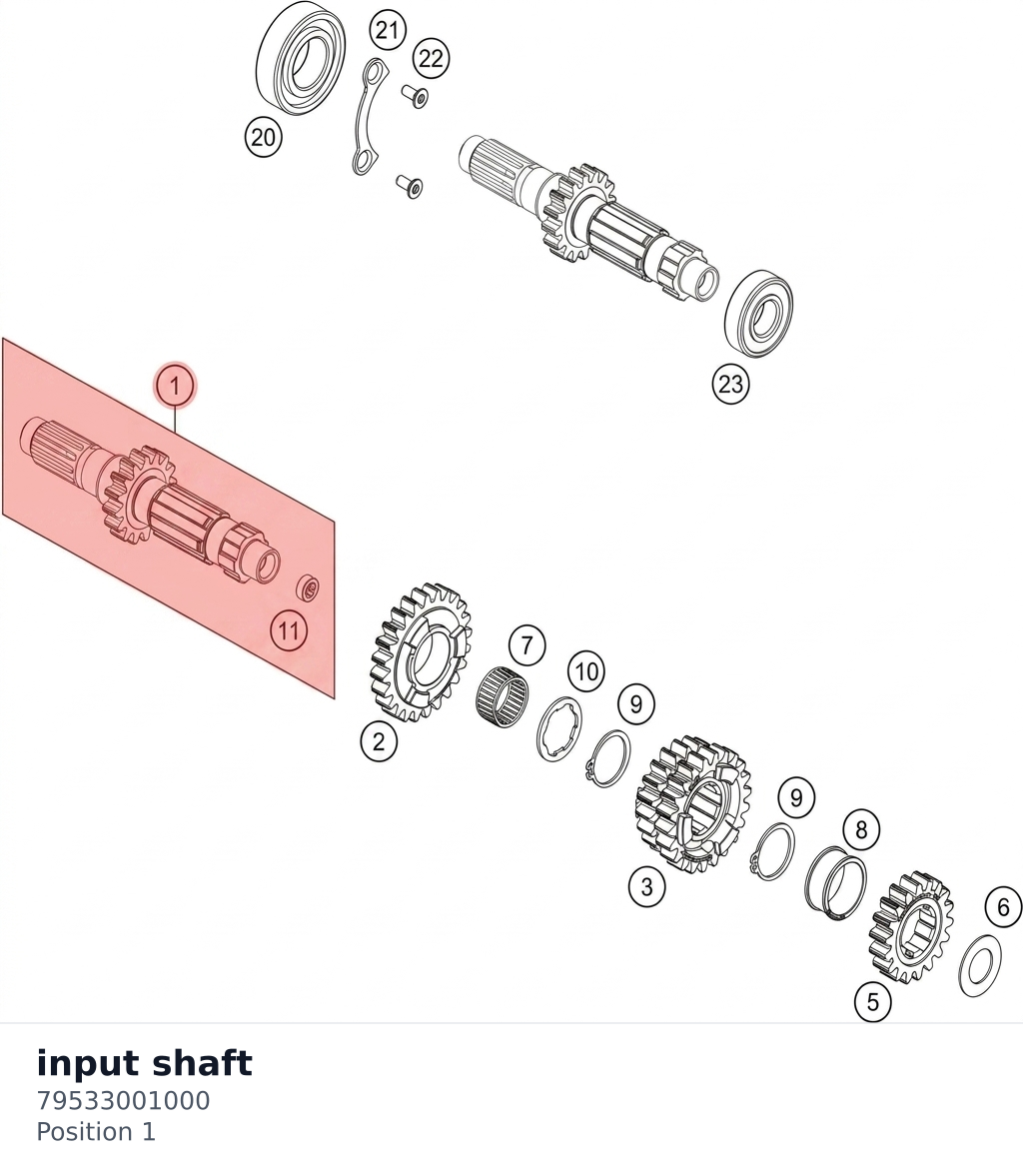 Diagram preview: input shaft (79533001000)