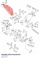 Diagram preview: HOLDER STEP PILLION RH (94103049000)