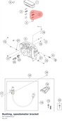 Diagram preview: Bushing, speedometer bracket (6071406905033)