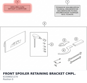 Diagram preview: FRONT SPOILER RETAINING BRACKET CMPL. (61508021170)