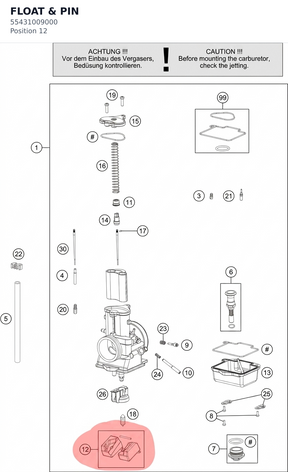 Diagram preview: FLOAT & PIN (55431009000)