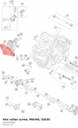 Diagram preview: Hex collar screw, M6x40, ISA30 (0025060406S)