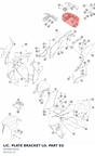 Diagram preview: LIC. PLATE BRACKET LO. PART EU (69008018100)
