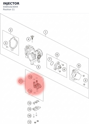 Diagram preview: INJECTOR (55641023044)