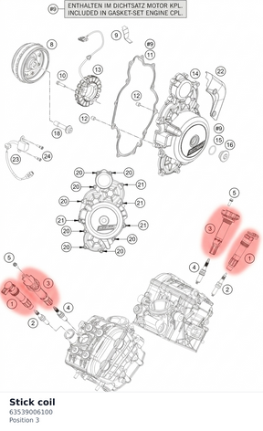 Diagram preview: Stick coil (63539006100)