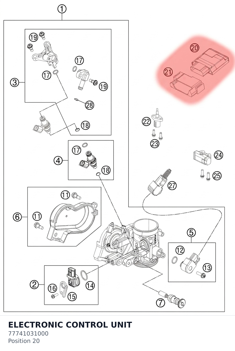 Diagram preview: ELECTRONIC CONTROL UNIT (77741031000)