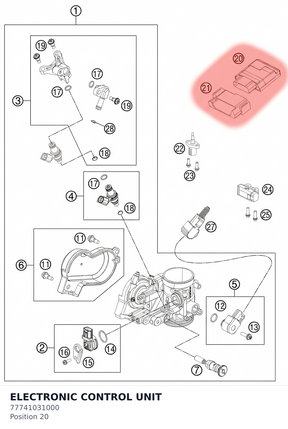 Diagram preview: ELECTRONIC CONTROL UNIT (77741031000)