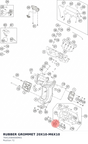 Diagram preview: RUBBER GROMMET 20X10-M6X10 (76412084006M01)