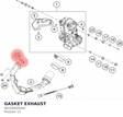 Diagram preview: GASKET EXHAUST (90105004100)