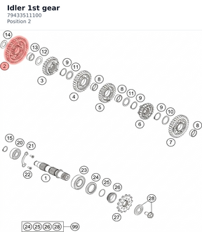 Diagram preview: Idler 1st gear (79433511100)