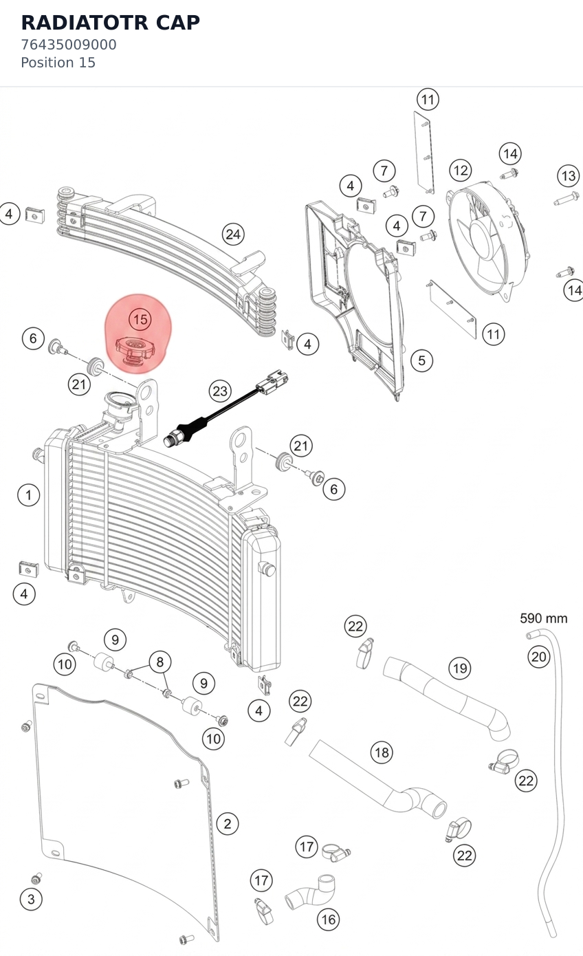 Diagram preview: RADIATOTR CAP (76435009000)