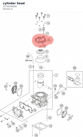 Diagram preview: cylinder head (51730106000)