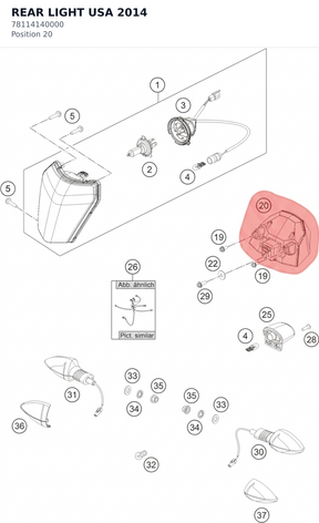 Diagram preview: REAR LIGHT USA            2014 (78114140000)