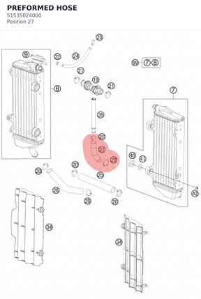 Diagram preview: PREFORMED HOSE (51535024000)