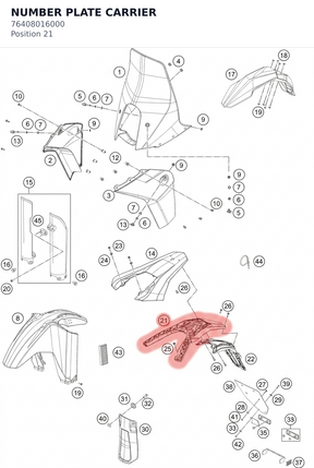 Diagram preview: NUMBER PLATE CARRIER (76408016000)