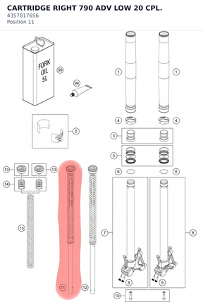 Diagram preview: CARTRIDGE RIGHT 790 ADV LOW 20 CPL. (43578176S6)