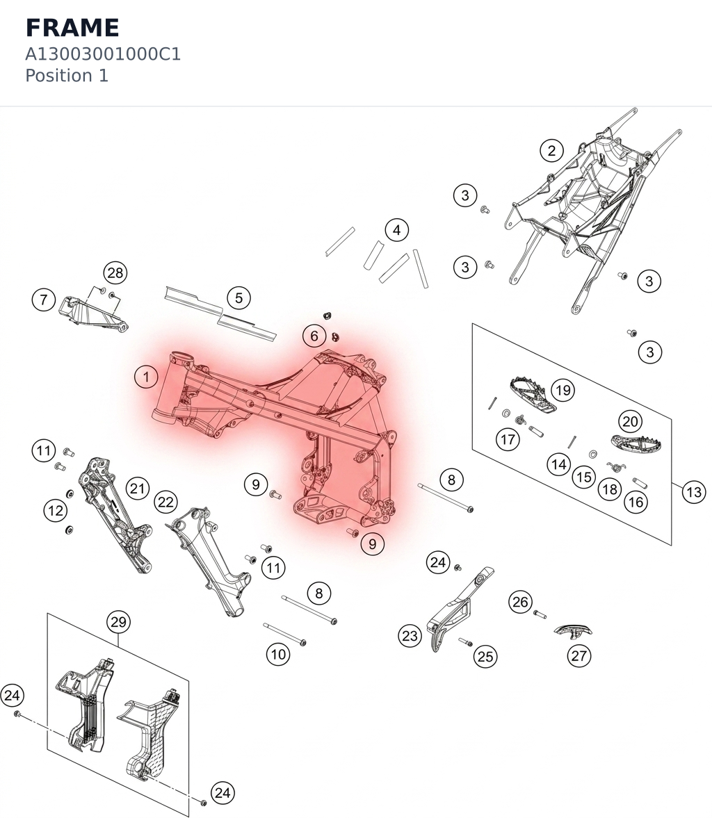 Diagram preview: FRAME (A13003001000C1)
