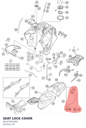 Diagram preview: SEAT LOCK COVER (60307053000)
