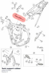 Diagram preview: Tank support rubber (A46007012000)