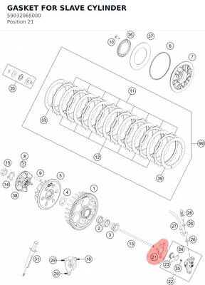 Diagram preview: GASKET FOR SLAVE CYLINDER (59032065000)