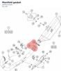Diagram preview: Manifold gasket (69005105005)