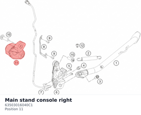 Diagram preview: Main stand console right (63503016040C1)