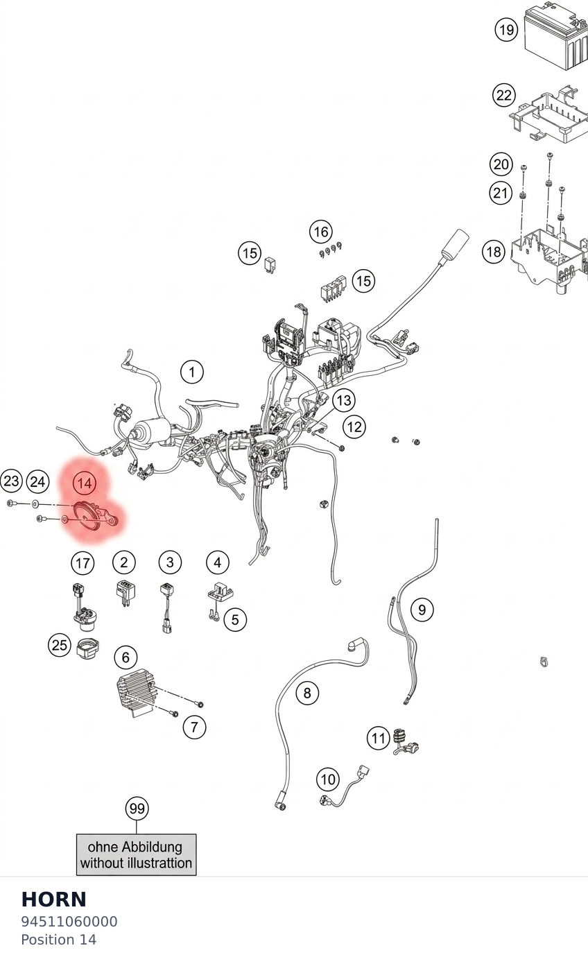Diagram preview: HORN (94511060000)