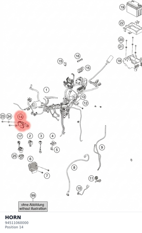 Diagram preview: HORN (94511060000)