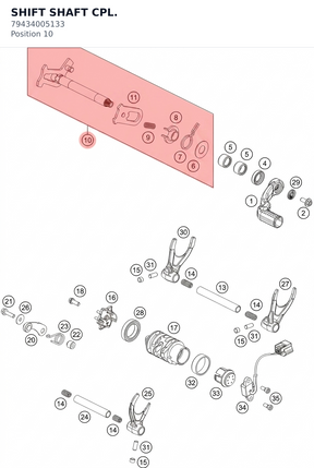 Diagram preview: SHIFT SHAFT CPL. (79434005133)