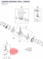Diagram preview: CONROD BEARING SHELL (GREEN) (90630015011)