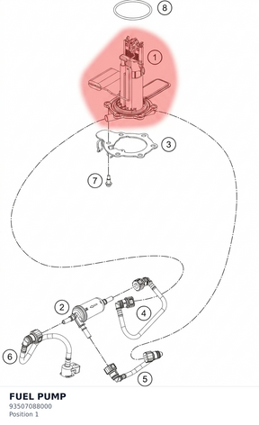 Diagram preview: FUEL PUMP (93507088000)