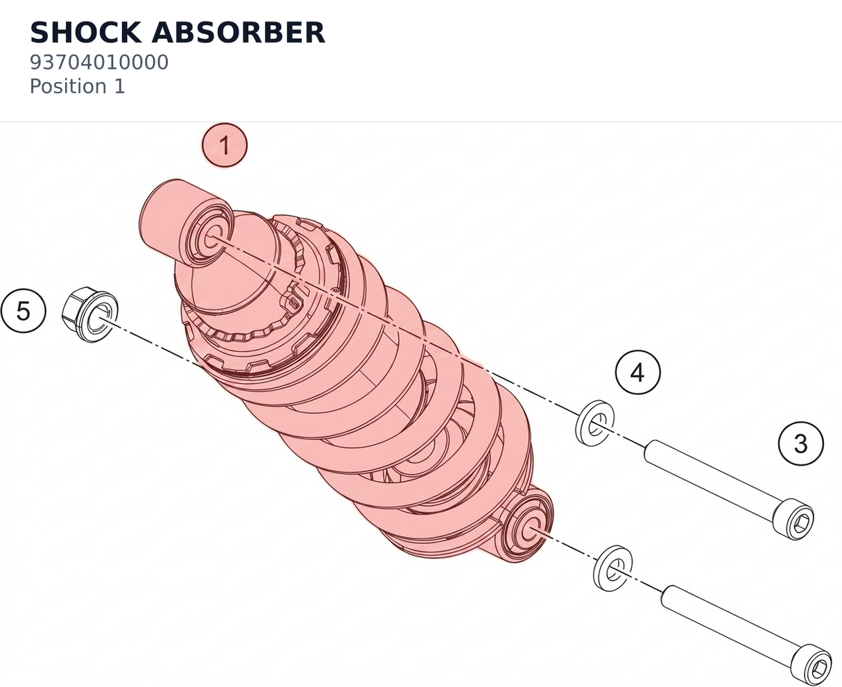 Diagram preview: SHOCK ABSORBER (93704010000)
