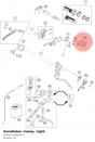 Diagram preview: Handlebar clamp, right (A56001038020C1)