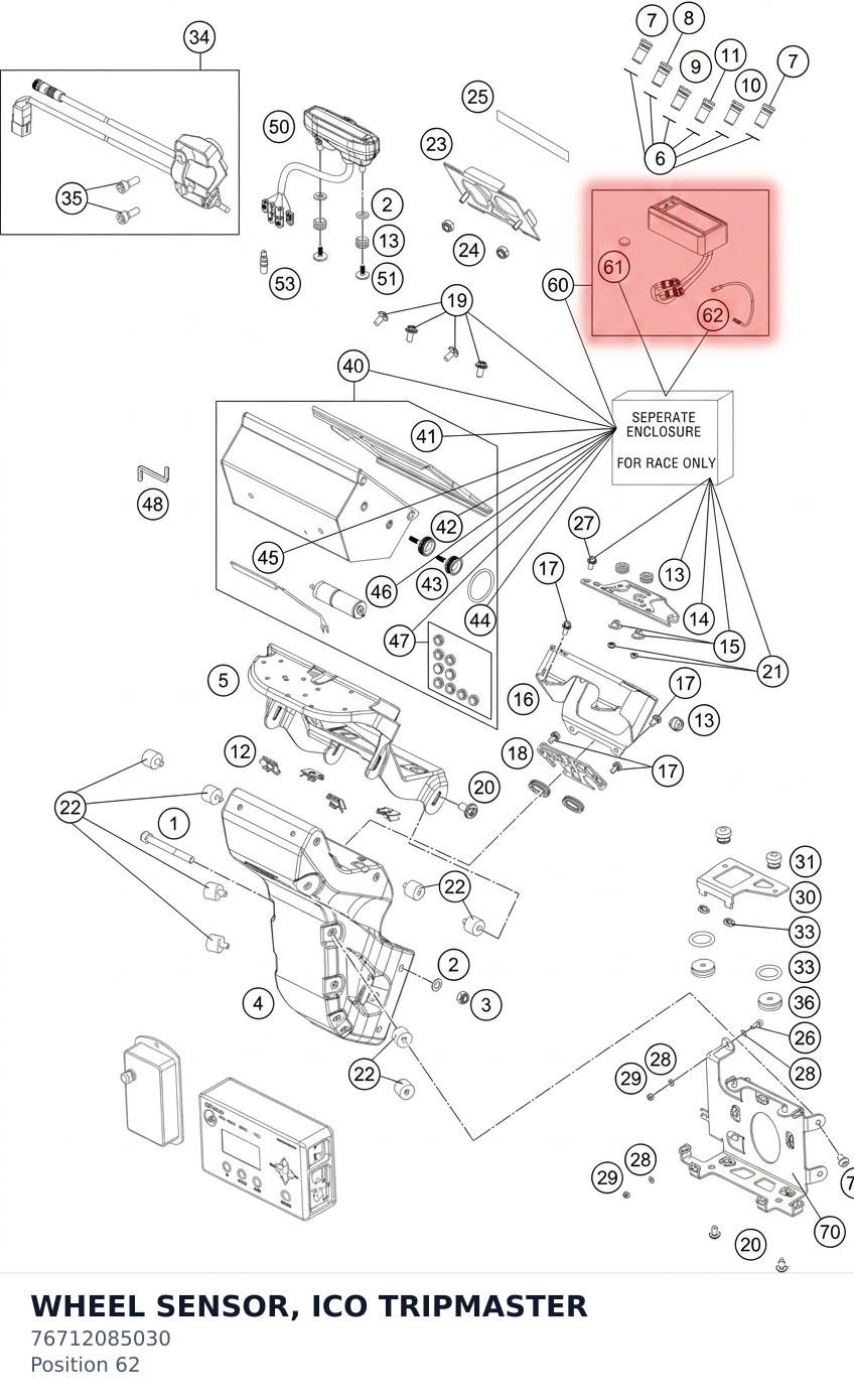 Diagram preview: WHEEL SENSOR, ICO TRIPMASTER (76712085030)
