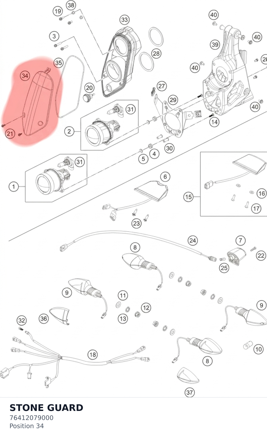 Diagram preview: STONE GUARD (76412079000)