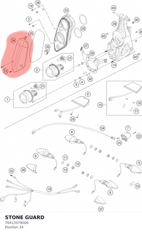 Diagram preview: STONE GUARD (76412079000)