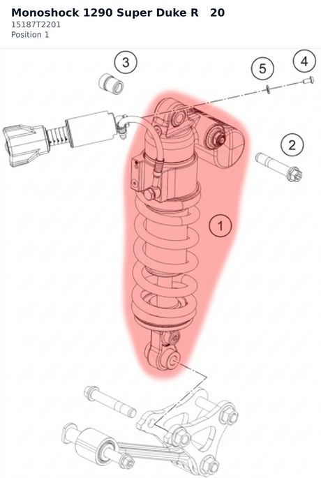Diagram preview: Monoshock 1290 Super Duke R   20 (15187T2201)