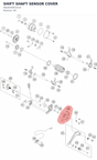 Diagram preview: SHIFT SHAFT SENSOR COVER (A62634051010)