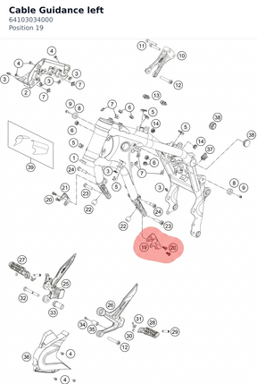Diagram preview: Cable Guidance left (64103034000)