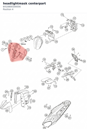 Diagram preview: headlightmask centerpart (6410800100056)