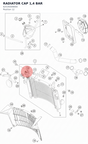 Diagram preview: RADIATOR CAP 1,4 BAR (62535009000)