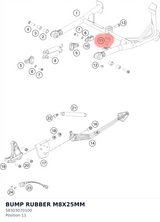 Diagram preview: BUMP RUBBER M8X25MM (58303070100)