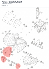 Diagram preview: Fender bracket, front (A5600801001001)