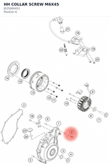 Diagram preview: HH COLLAR SCREW M6X45 (J025060451)