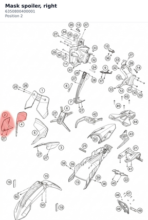 Diagram preview: Mask spoiler, right (6350800400001)